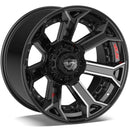 4PLAY 4P70 Brushed Wheel Brushed Black Wheel