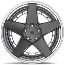 4PLAY 4PF5 Brushed Wheel Brushed with Tinted Clear Center and Polished Barrel