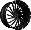 Lexani 663(MBT) Wraith gloss black with mirror machined spoke tips