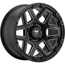 Mamba 595MB M23 gloss black with ball cut spoke accents