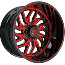 TIS 544MBR gloss black machined face and milled lip logo w/red tint clear