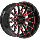 Worx 818MBR gloss black machined face red tint