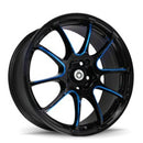 Konig 24BB Illusion gloss black with blue spoke accents