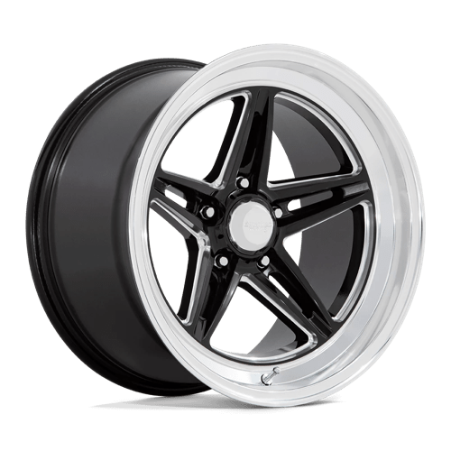 American Racing Vintage VN514 GROOVE ST GLOSS BLACK W/ DIAMOND CUT LIP