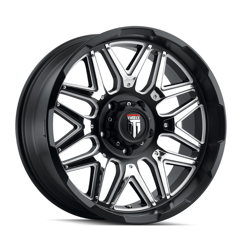 AMERICAN TRUXX AT151 MATTE BLACK/MILLED W/ CHROME INSERT