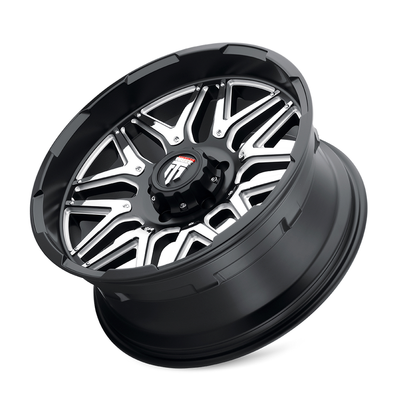 AMERICAN TRUXX AT151 MATTE BLACK/MILLED W/ CHROME INSERT