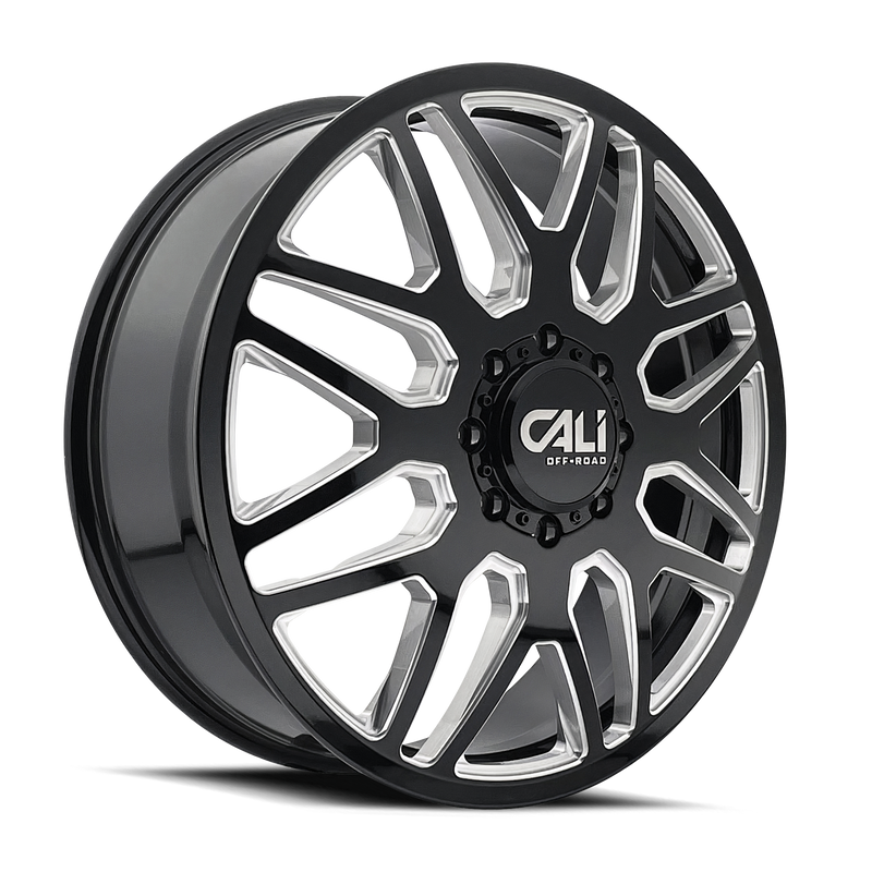 CALI OFF-ROAD 9115D GLOSS BLACK/MILLED SPOKES