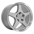 OE Wheels CV01 Silver Wheel Silver Wheel with Machined Lip