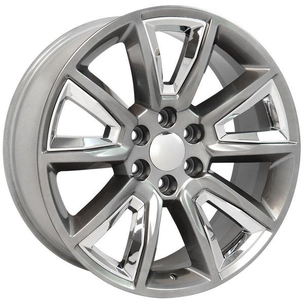 OE Wheels CV73B Hyper Wheel Hyper Black Wheel with Chrome Insert