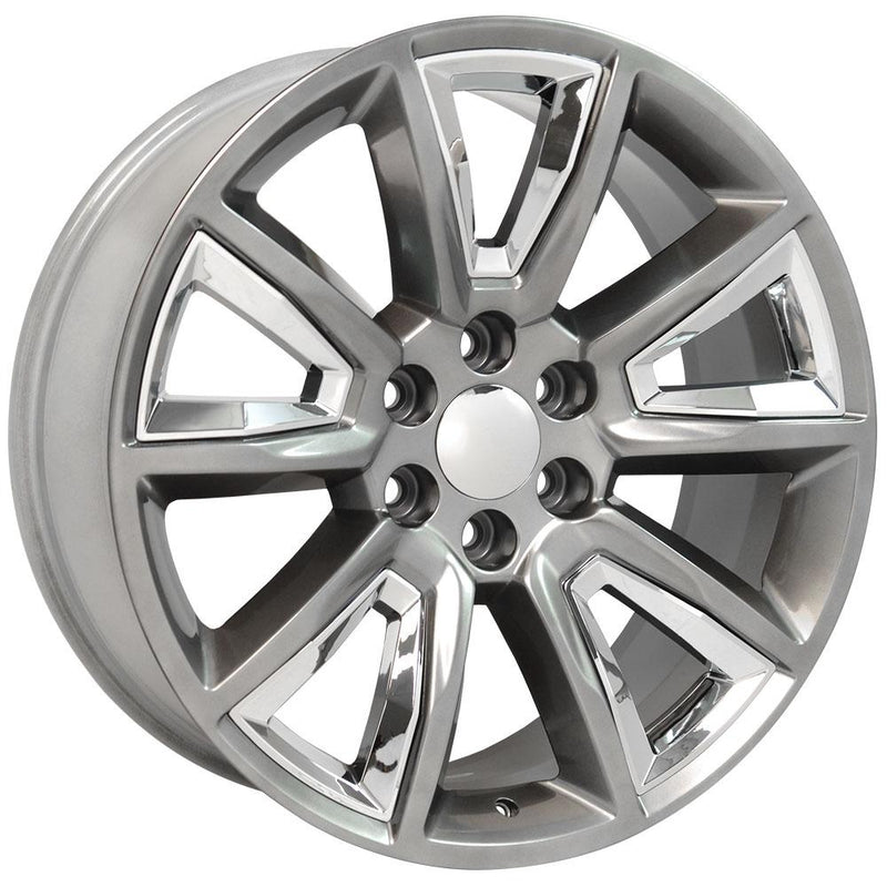 OE Wheels CV73B Hyper Wheel Hyper Black Wheel with Chrome Insert