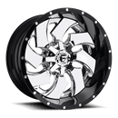 Fuel 2PC D240 CLEAVER ST CHROME PLATED GLOSS BLACK LIP