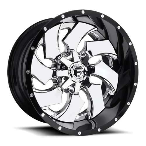 Fuel 2PC D240 CLEAVER ST CHROME PLATED GLOSS BLACK LIP