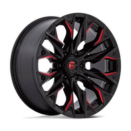 Fuel 1PC D823 FLAME ST GLOSS BLACK MILLED W/ CANDY RED