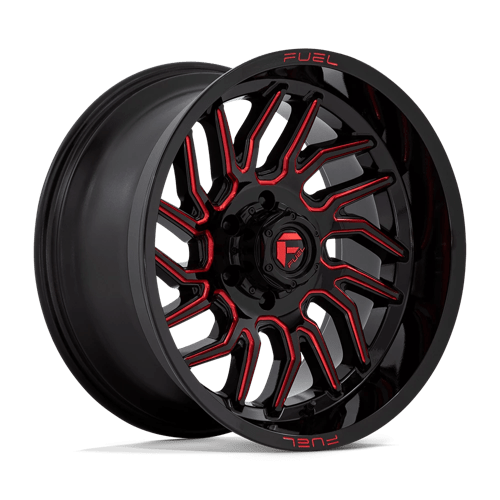 Fuel 1PC D808 HURRICANE ST GLOSS BLACK MILLED RED TINT