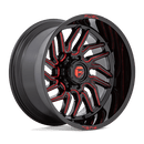 Fuel 1PC D808 HURRICANE NW GLOSS BLACK MILLED RED TINT