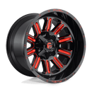 Fuel 1PC D621 HARDLINE ST GLOSS BLACK RED TINTED CLEAR
