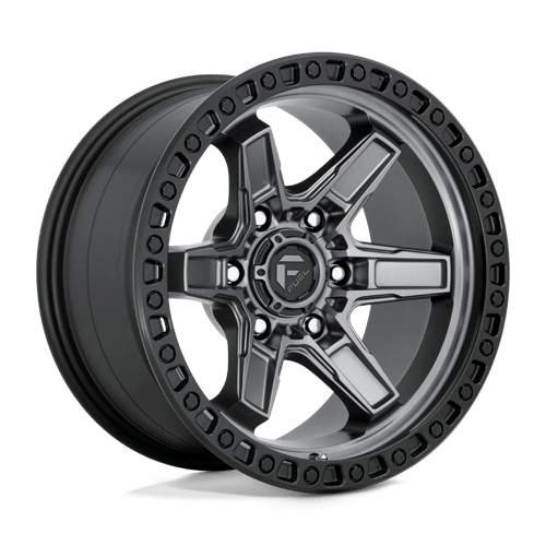Fuel 1PC D698 KICKER BW MATTE GUN METAL BLACK BEAD RING