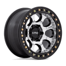 KMC KM237 RIOT BEADLOCK ST MACHINED FACE SATIN BLACK WINDOWS & RING