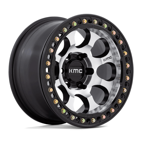 KMC KM237 RIOT BEADLOCK ST MACHINED FACE SATIN BLACK WINDOWS & RING