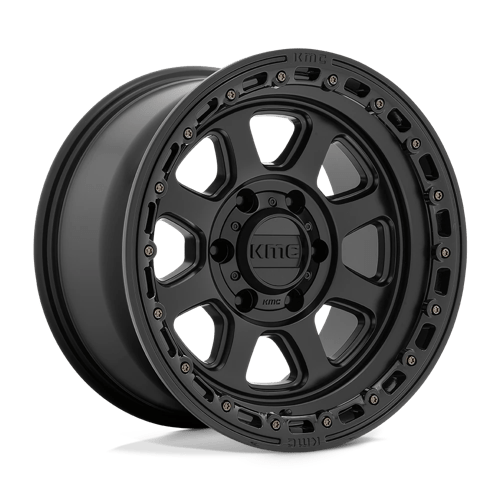 KMC KM548 CHASE ST SATIN BLACK W/ GLOSS BLACK LIP