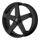 KMC KM775 ROCKSTAR CAR BW MATTE BLACK