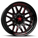 LUXXX HD LHD20 Gloss Black Red Milled