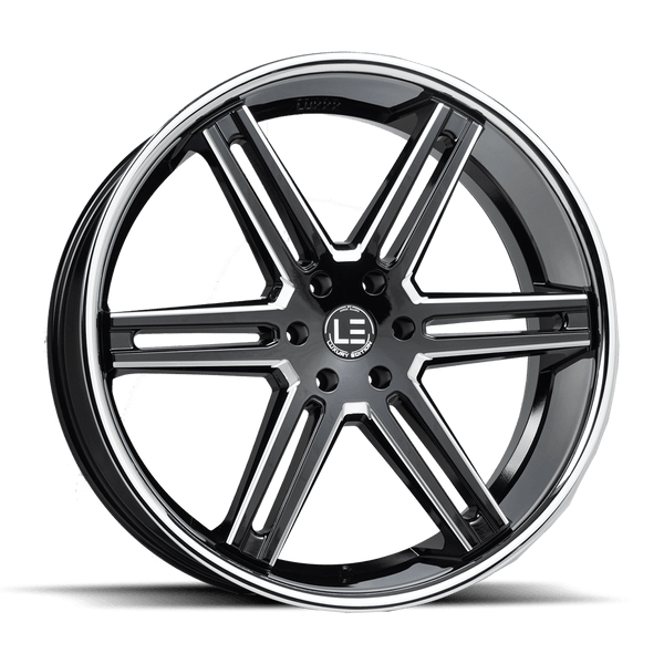 Lux LE 12 Gloss Black Milled Stainless Steel Lip