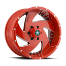 LUXXX HD LHD6 Red Milled w/ Chrome Spike Rivets