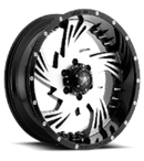 LUXXX HD LHD7 Gloss Black Machined Face w/ Chrome Spike Rivets