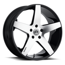 Lux 15 Gloss Black Machined Face