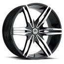 Lux 16 Gloss Black Machined Face