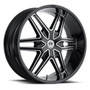 Lux 18 Gloss Black Machined Face