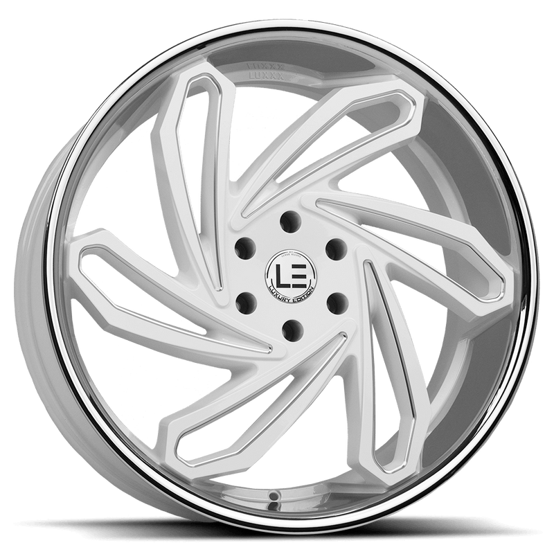 Lux LE 10 Gloss White Milled Stainless Steel Lip