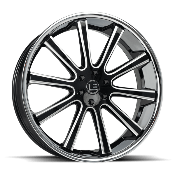 Lux LE 13 Gloss Black Milled Stainless Steel Lip