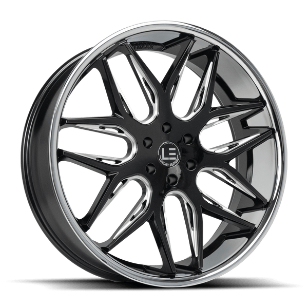 Lux LE 14 Gloss Black Milled Stainless Steel Lip