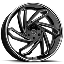 Lux LE 10 Gloss Black Milled Stainless Steel Lip