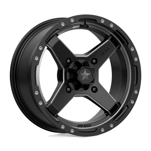 MSA Offroad Wheels M39 CROSS N2 SATIN BLACK W/ TITANIUM TINT