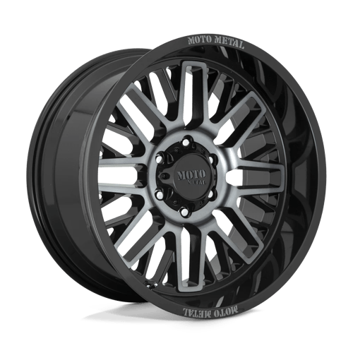 Moto Metal MO802 BW GLOSS BLACK MACHINED W/ GRAY TINT
