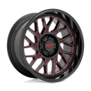 Moto Metal MO805 N2 GLOSS BLACK MILLED W/ RED TINT