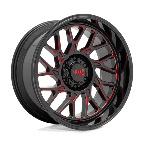 Moto Metal MO805 N2 GLOSS BLACK MILLED W/ RED TINT