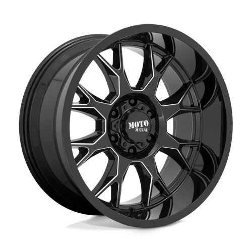 Moto Metal MO806 BW GLOSS BLACK MILLED