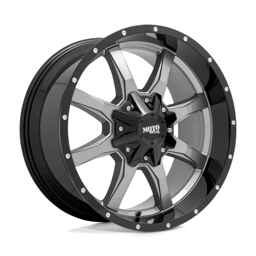 Moto Metal MO970 N2 GLOSS GRAY CENTER W/ GLOSS BLACK LIP