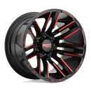 Moto Metal MO978 RAZOR N2 SATIN BLACK MACHINED W/ RED CLEAR COAT