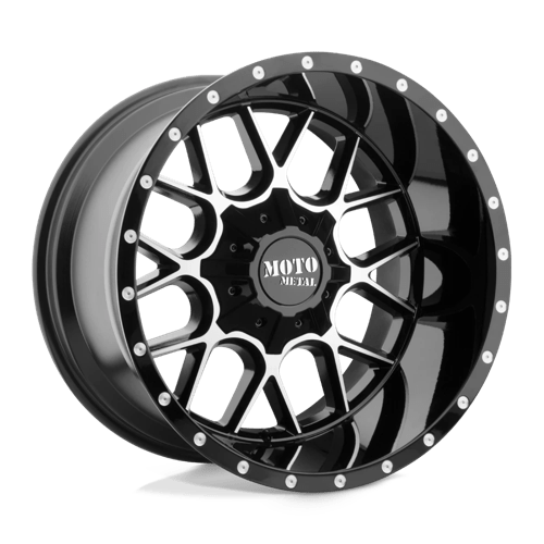 Moto Metal MO986 SIEGE BW GLOSS BLACK MACHINED