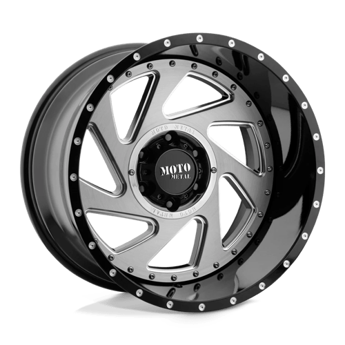 Moto Metal MO989 CHANGE UP BW GLOSS BLACK MILLED W/ BRUSHED INSERTS