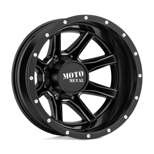 Moto Metal MO995 BW SATIN BLACK MILLED - REAR