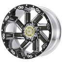 Moto Metal MO979 BUCKSHOT N2 CHROME W/ GUN METAL INSERTS