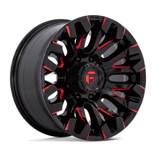Fuel 1PC D829 QUAKE ST GLOSS BLACK MILLED RED TINT