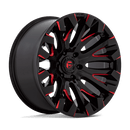 Fuel 1PC D829 QUAKE NW GLOSS BLACK MILLED RED TINT