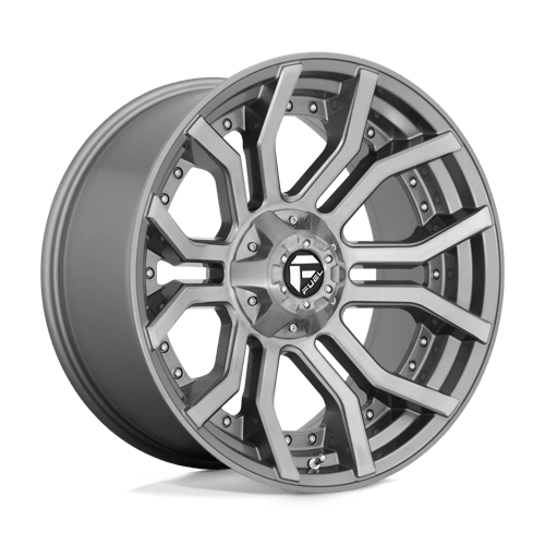 Fuel 1PC D713 RAGE PLATINUM BW BRUSHED GUN METAL TINTED CLEAR